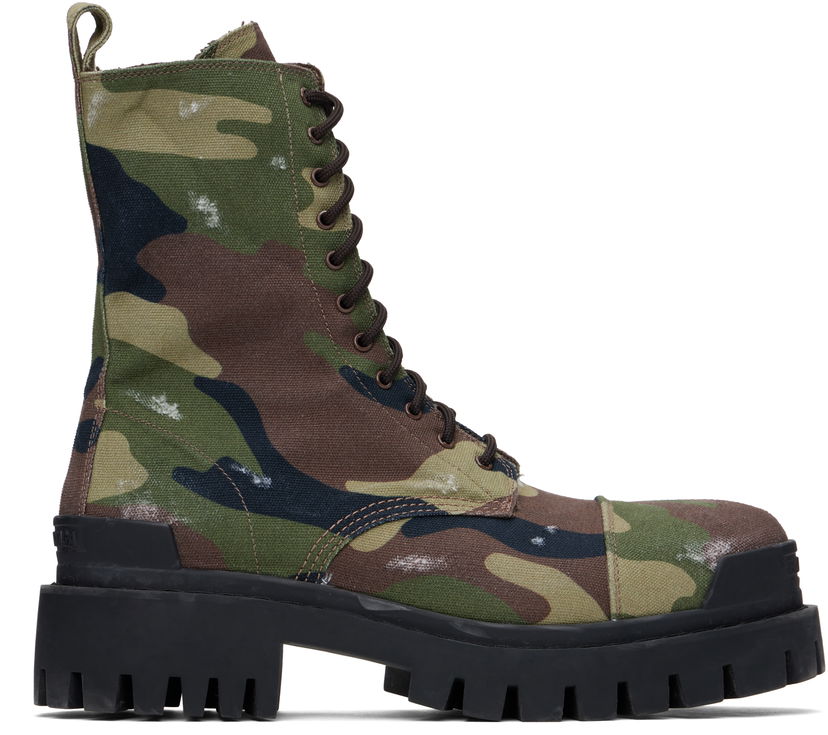 Tenisice i cipele Balenciaga Camouflage Canvas Boots Zelena | 786135W2EU21028
