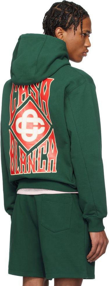Dukserice Casablanca Casablanca Gothic Logo Hoodie Zelena | MS25-JTP-292-01, 2