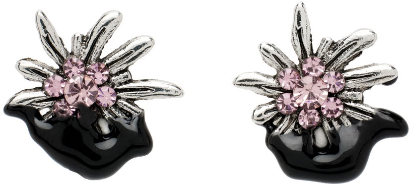Naušnice Ottolinger Ottolinger Edelweiss Stud Earrings Crna | 1251505121