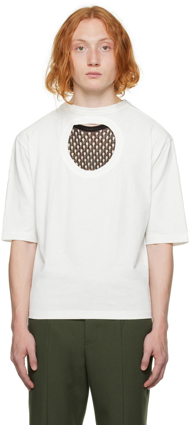 Majica kratkih rukava Dion Lee Cutout Detail T-Shirt Bijela | C3077F22