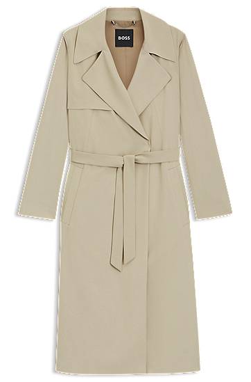 Trenčkot BOSS BOSS Trench Coat with Fabric Belt Bež | 50541507