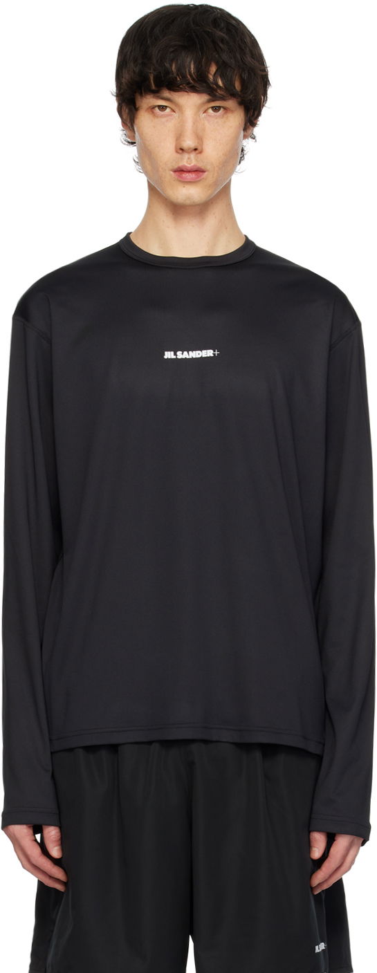 Majica kratkih rukava Jil Sander Printed T-Shirt Crna | J47GC0022_J20033