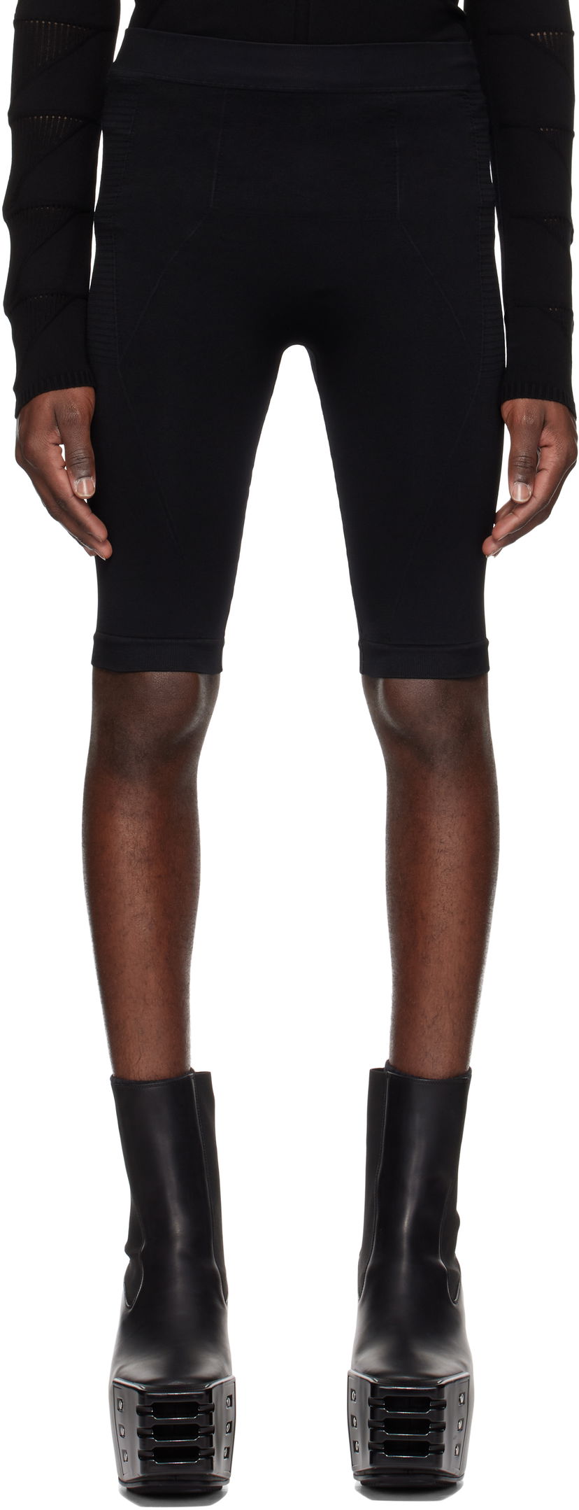 Kratke hlače Rick Owens Rick Owens Hollywood Active Knit Shorts Crna | RU01E5693 KSP