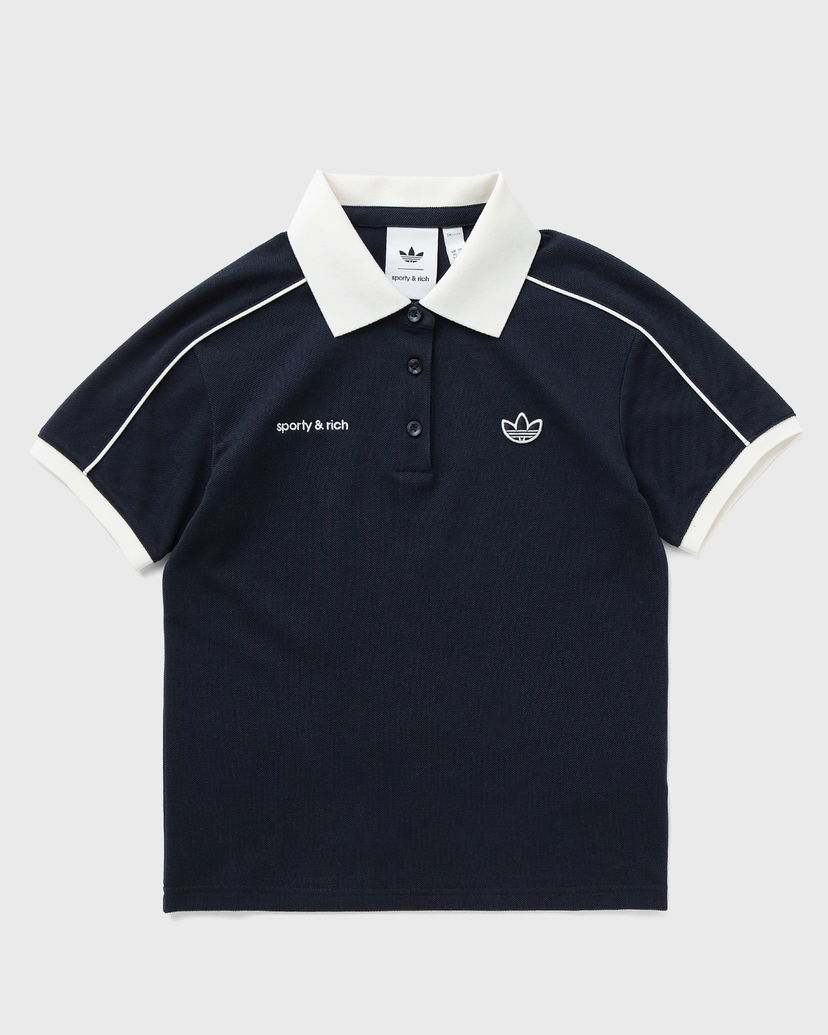 Polo majica adidas Originals Sporty & Rich Polo Shirt Tamnoplava | JL7198