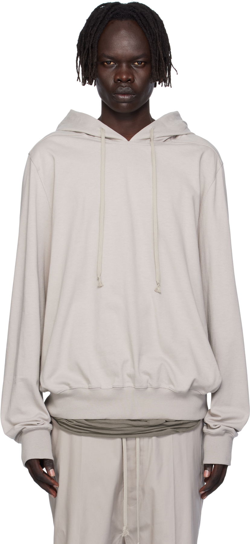 Dukserice Rick Owens Rick Owens Concordians Heavy Jersey Hoodie Bež | RU02E1281 BA
