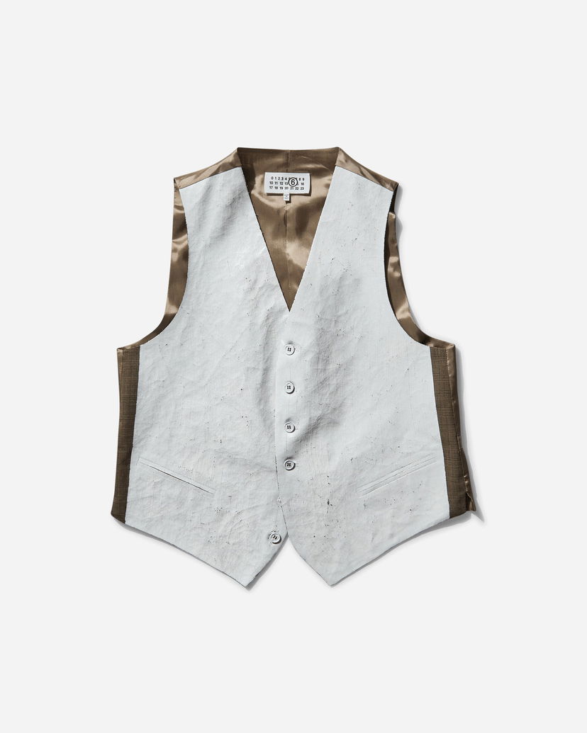 Prsluk Maison Margiela Half Painted Waistcoat Bijela | SH2FB0008 002F