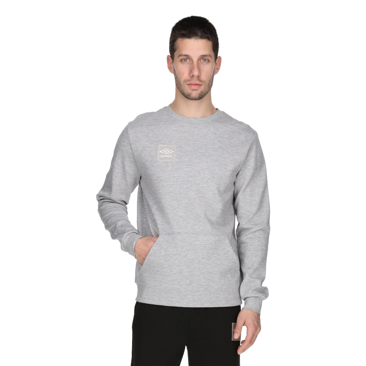Dukserice Umbro Crew Neck Sweatshirt with Pouch Pocket BASIC 2 Siva | UMA241M609-3A, 0
