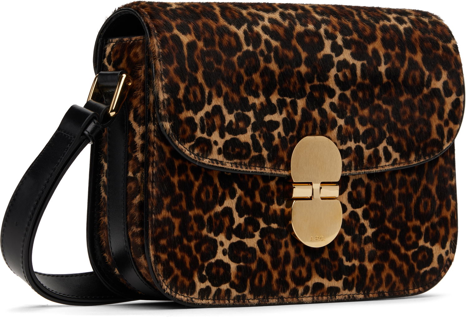Torba za rame A.P.C. Small Grace Leopard Print Crossbody Bag Smeđa | PXCAU-F61413, 1