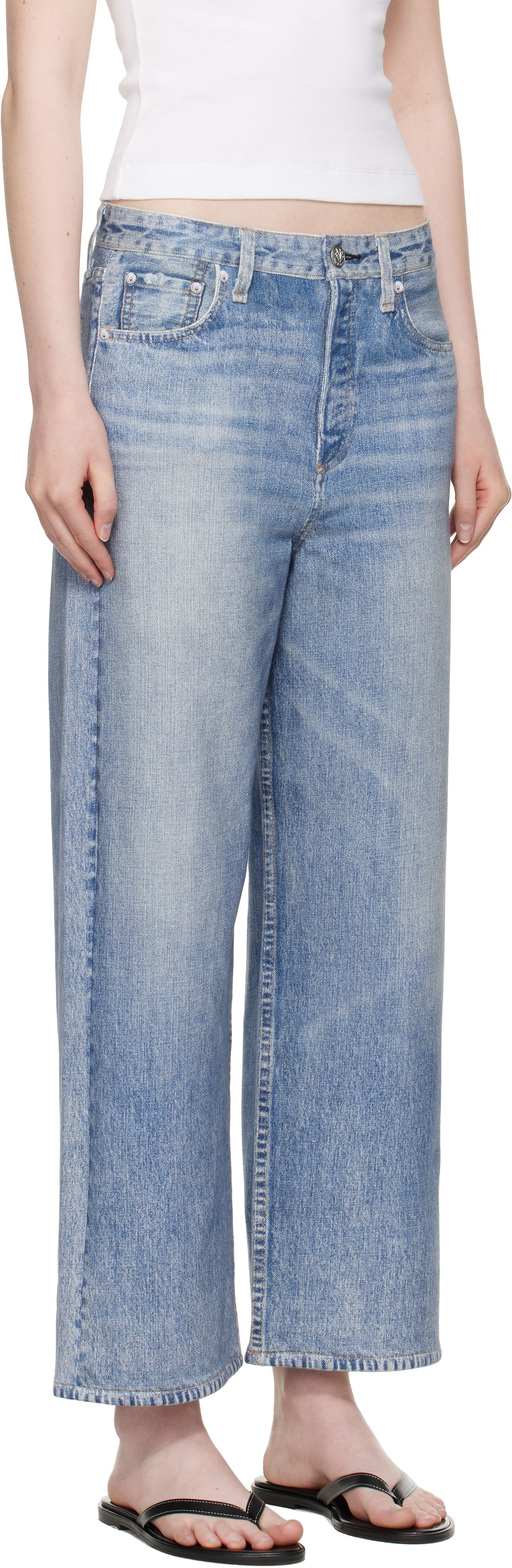 Jeans rag & bone rag & bone Miramar Andi Wide Leg Jeans Plava | WCW25P70028202, 1