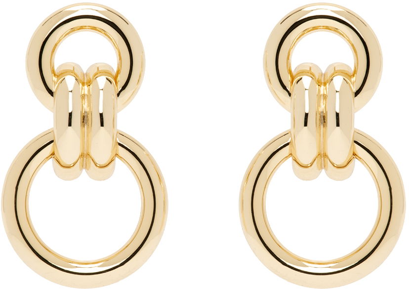Naušnice Anine Bing Anine Bing Round Link Drop Earrings Metalik | A-15-3405-GLD1