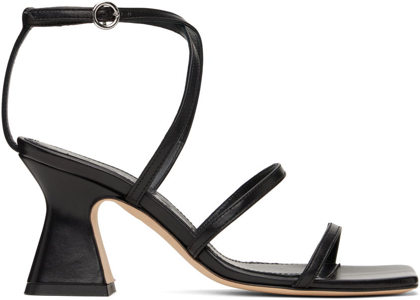Dodaci Aeyde Aeyde Edda Leather Heeled Sandals Crna | A11-HS-HLMS75CH152-SS25-800-007