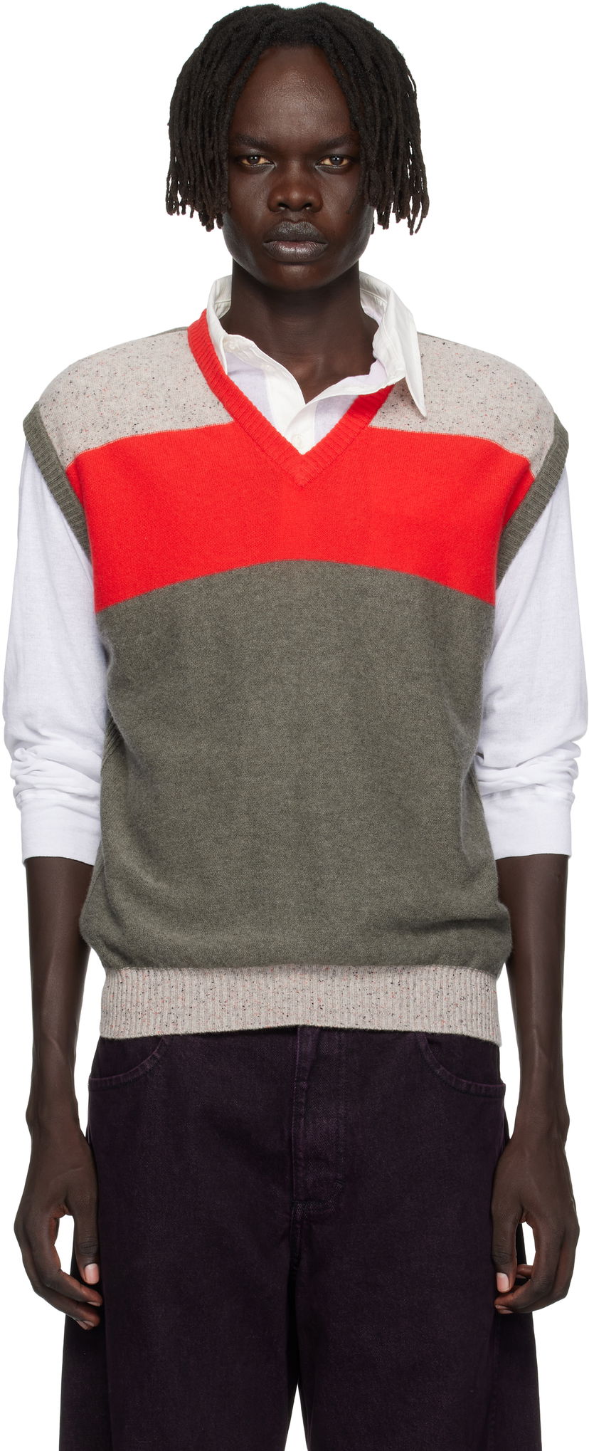 Prsluk Eckhaus Latta Eckhaus Latta Striped Knit Racer Vest Višebojno | 8260-EL-PF25-W