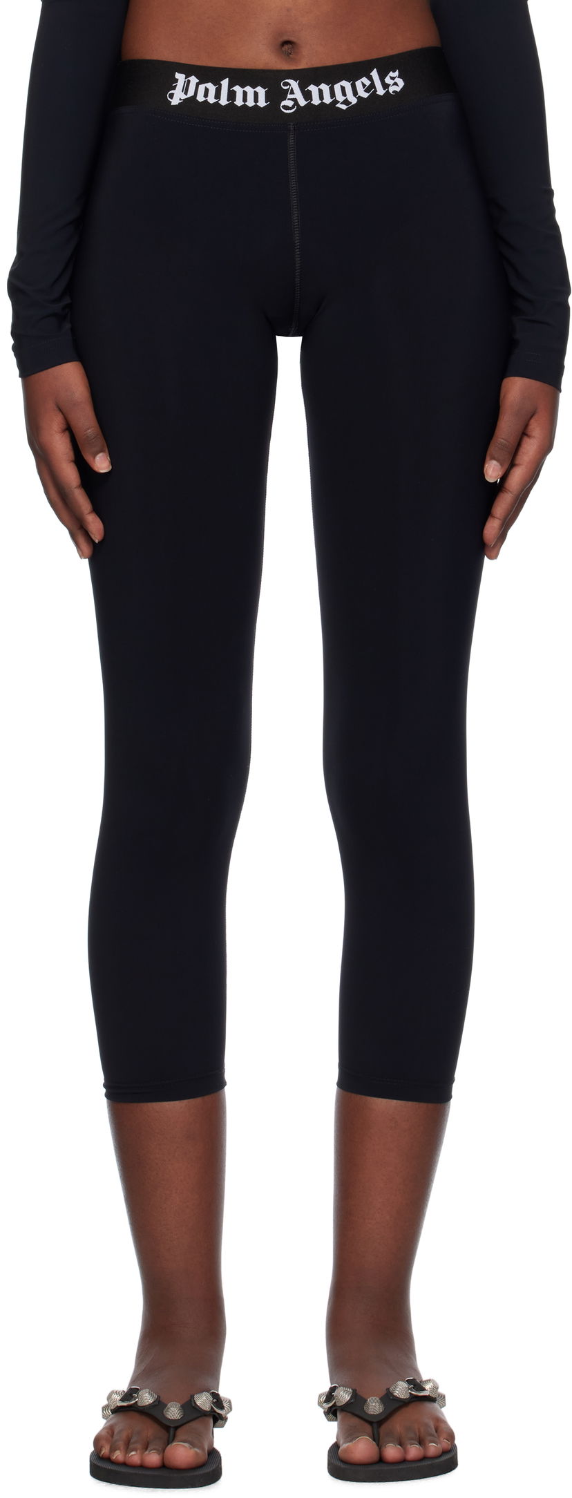 Tajice Palm Angels Leggings Crna | PWVG016C99FAB0011001
