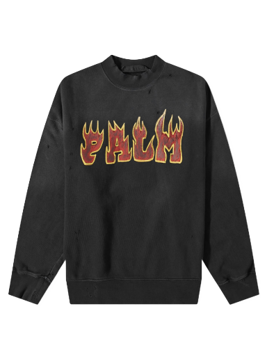 Džemper Palm Angels Flames Crewneck Zelena | PMBA065S23FLE0081025