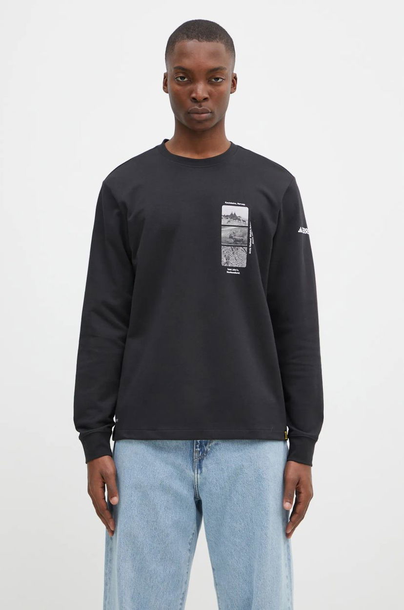 Majica kratkih rukava adidas Originals National Geographic Unitefit GFX Long Sleeve T-Shirt Crna | IX5613