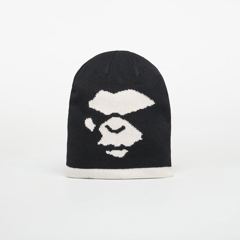 Kapica BAPE Mad Face Knit Cap Crna | 001HTL801006MBLK