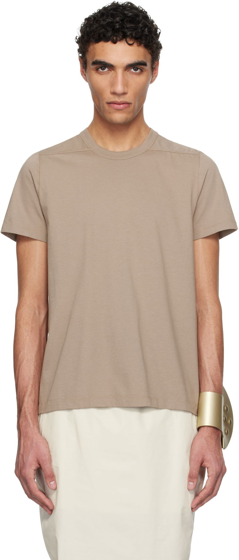 Majica kratkih rukava Rick Owens Rick Owens Hollywood Level T-Shirt Smeđa | RU01E5265 JA