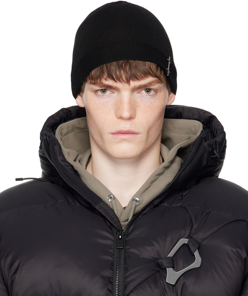 Kapica HELIOT EMIL HELIOT EMIL Fresnel Wool Beanie Crna | PREAW25_16_120_BLK01
