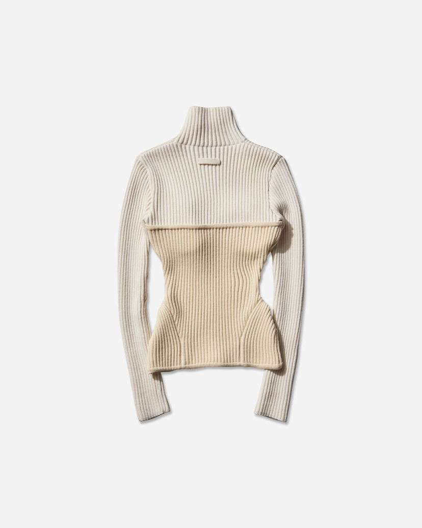 Džemper Jean Paul Gaultier Corset Turtleneck Sweater Bijela | 2503WPO005K001 0103