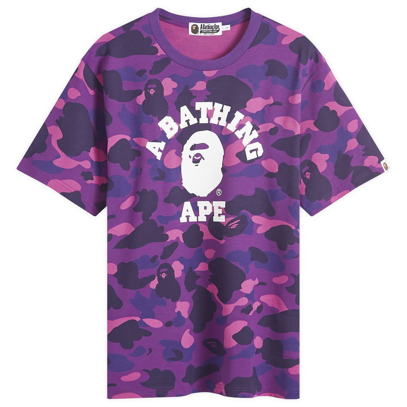 Majica kratkih rukava BAPE A Bathing Ape Colour Camo College T-Shirt Ljubičasta | 001CSK301002M-PPL