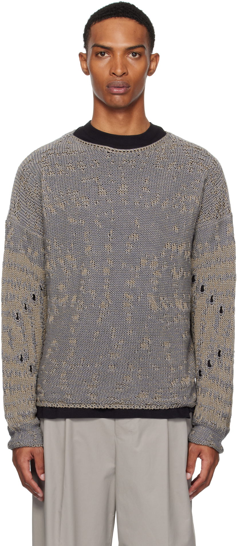Džemper ROA ROA Vortex Crewneck Sweater Siva | RBMW0439YA62