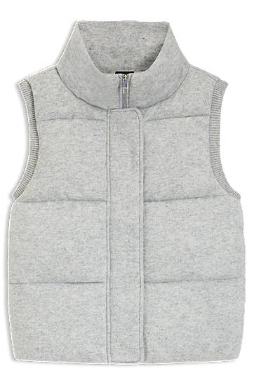 Prsluk BOSS Padded gilet in virgin wool and cashmere Siva | 50547894, 0