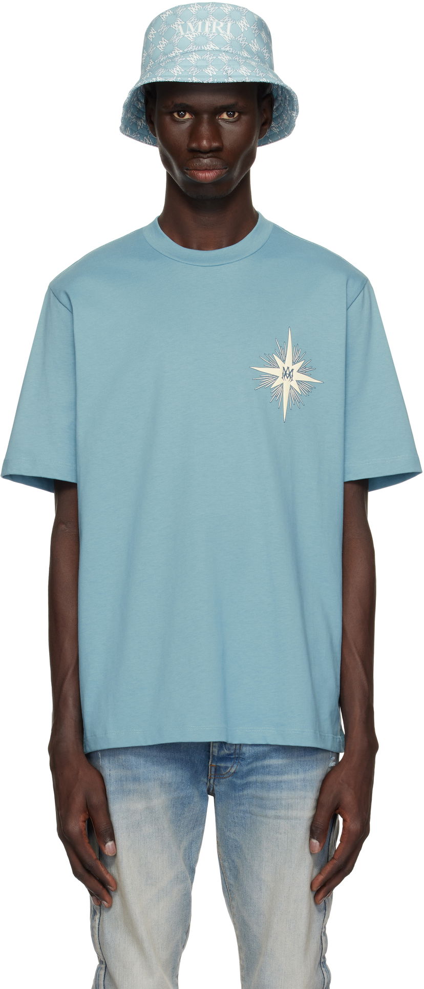 Majica kratkih rukava AMIRI Amiri Starburst T-Shirt Plava | AMJYTE1171