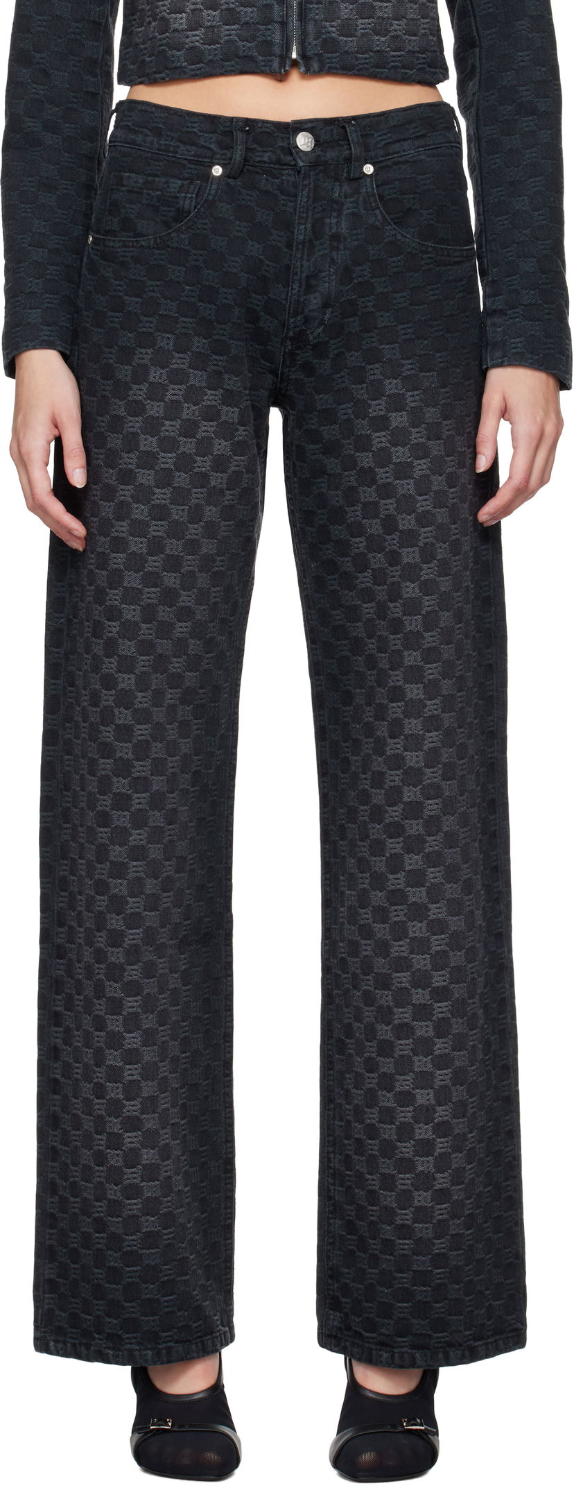 Jeans MISBHV Monogram Jeans Crna | 241W344