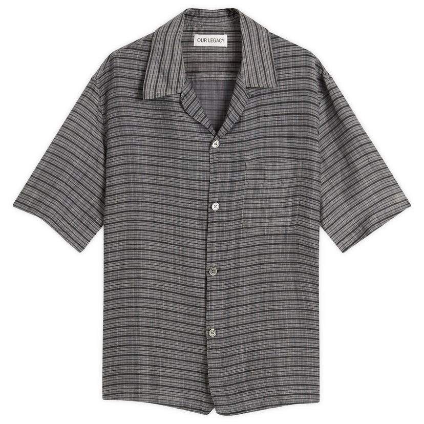 Košulja OUR LEGACY Our Legacy Heusen Short Sleeve Shirt, Picnic Check Siva | M2252HP