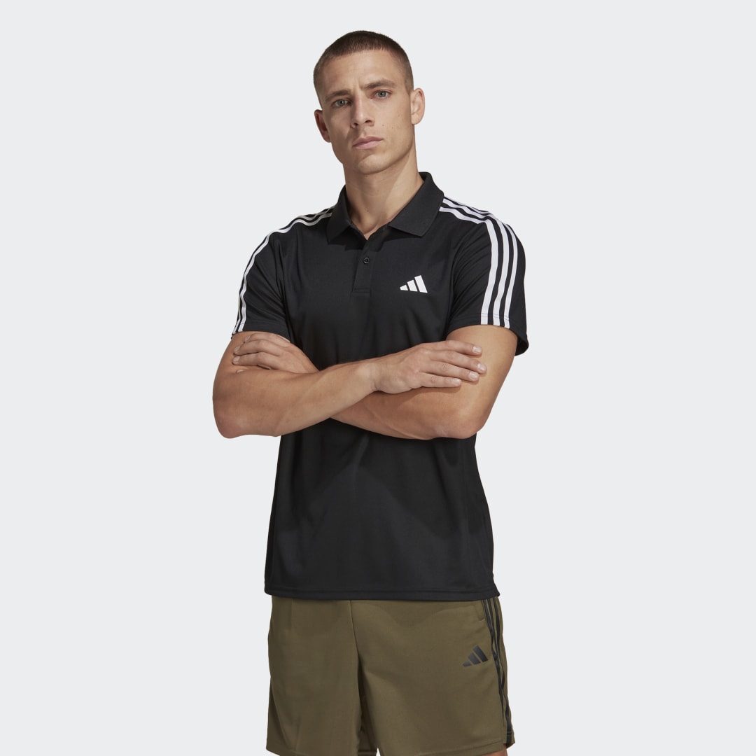 Polo majica adidas Performance Essentials Piqué 3-Stripes Crna | IB8107, 0