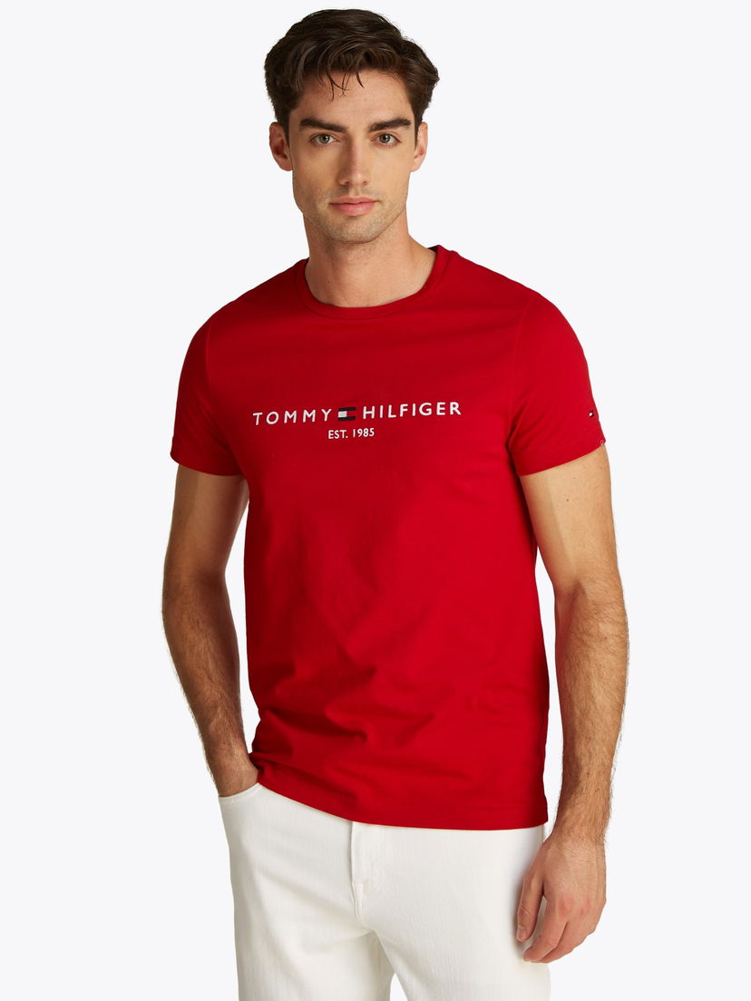 Majica kratkih rukava Tommy Hilfiger Tommy Hilfiger Logo T-Shirt Crvena | MW0MW11797XLD