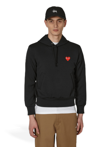 Dukserice Comme des Garçons Smalll Heart Hooded Sweatshirt Crna | P1T173 1