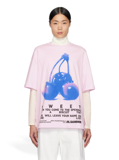 Majica kratkih rukava Jil Sander Printed T-Shirt Ružičasta | J21GC0131 J20117