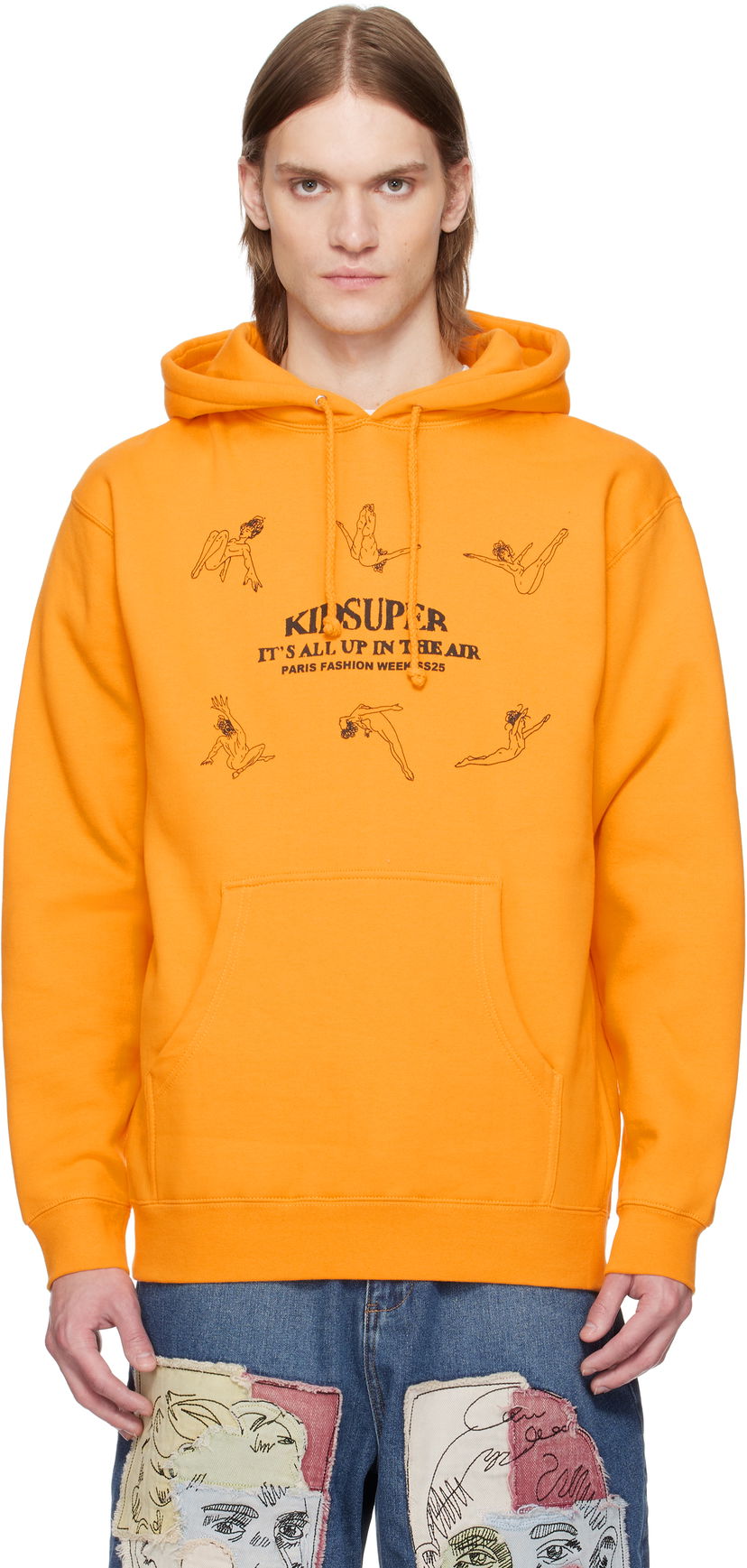 Dukserice KidSuper KidSuper 'It's All Up In Air' Acrobats Hoodie Narančasta | SS25-HD-05