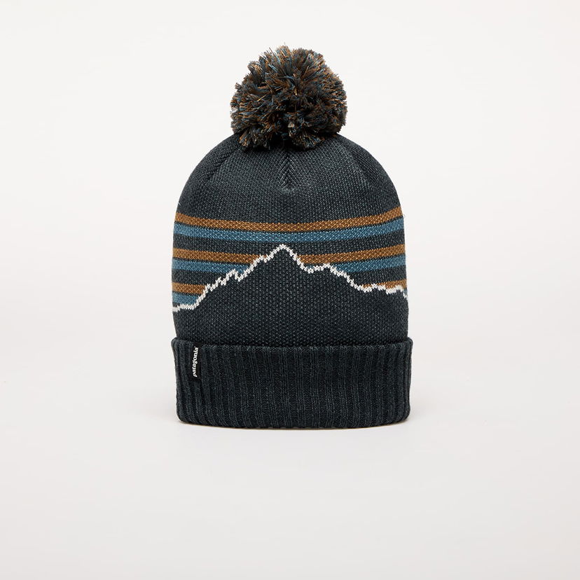 Kapica Patagonia Powder Town Beanie Fitz Roy Stripe Knit Zelena | 29187 FISS