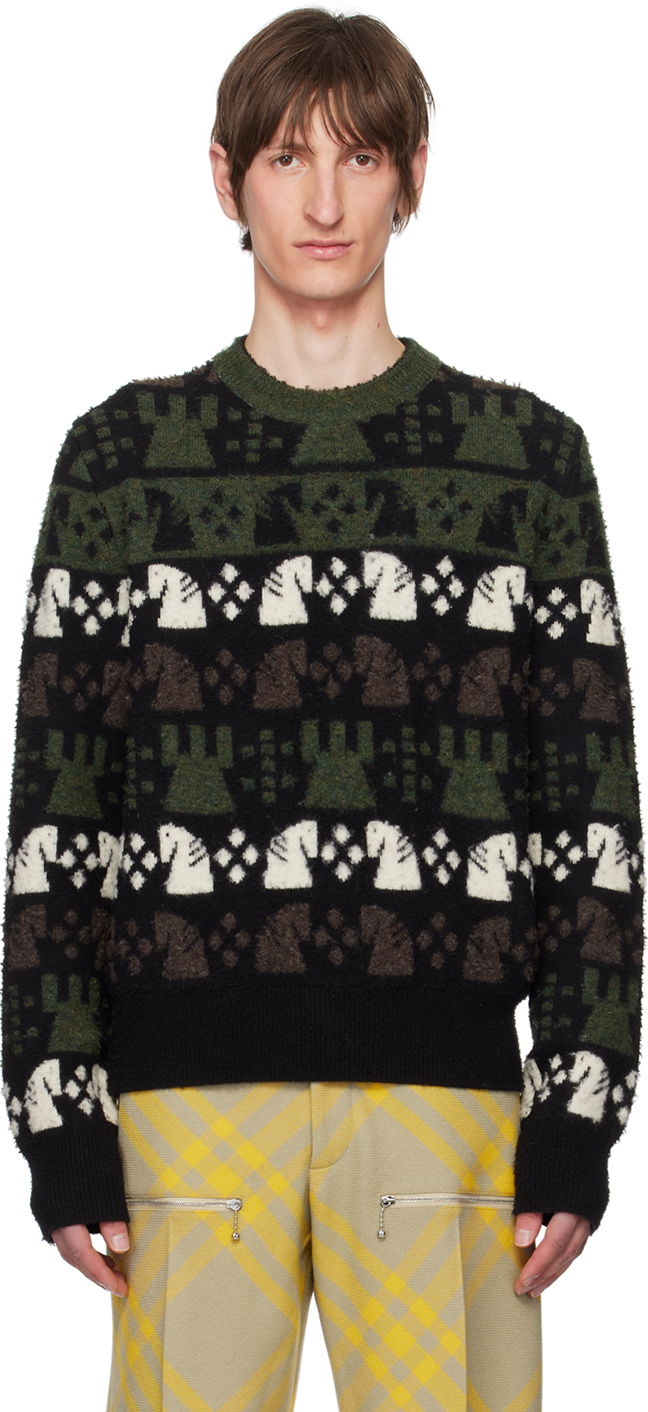 Džemper Burberry Jacquard Sweater Crna | 8076893