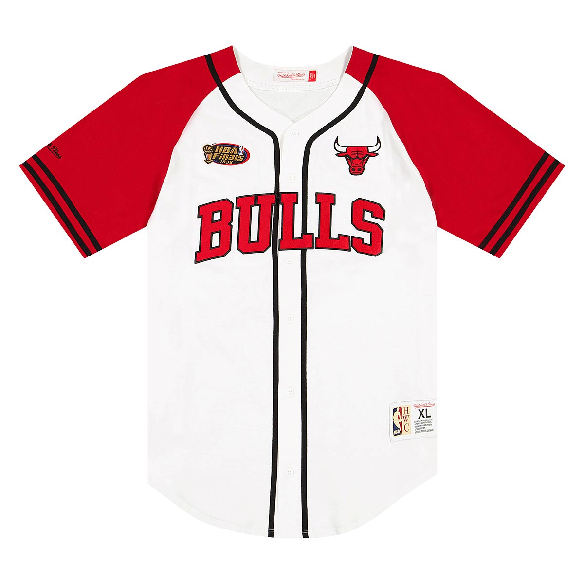 Dres Mitchell & Ness Mitchell & Ness Chicago Bulls Practice Day Baseball Jersey Bijela | TBTF4994-CBUYYPPPWHIT, 0