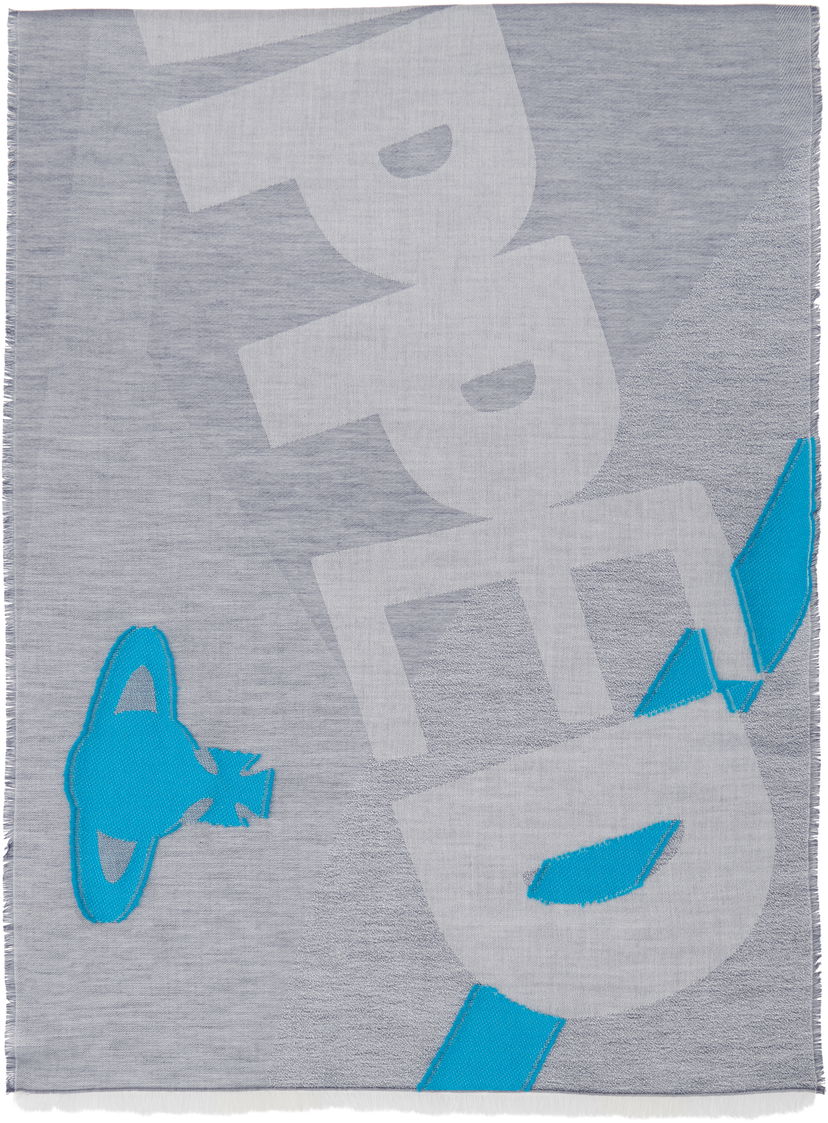 Šal Vivienne Westwood Vivienne Westwood 'Ripped And Ready' Woven Scarf Siva | 81030137-W014O-