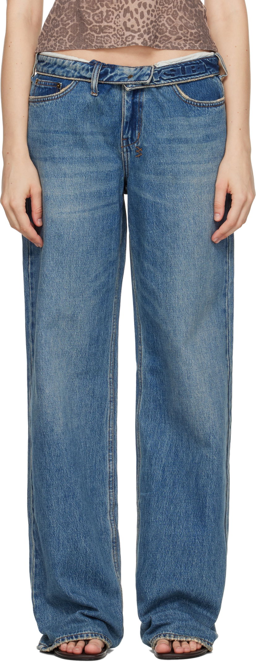 Jeans Ksubi Low Rider Flip Jeans Plava | WPF25DJ014