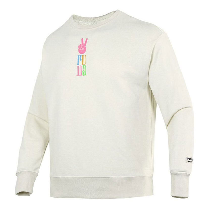 Džemper Puma PUMA Logo Knit Pullover Bijela | 533037-73