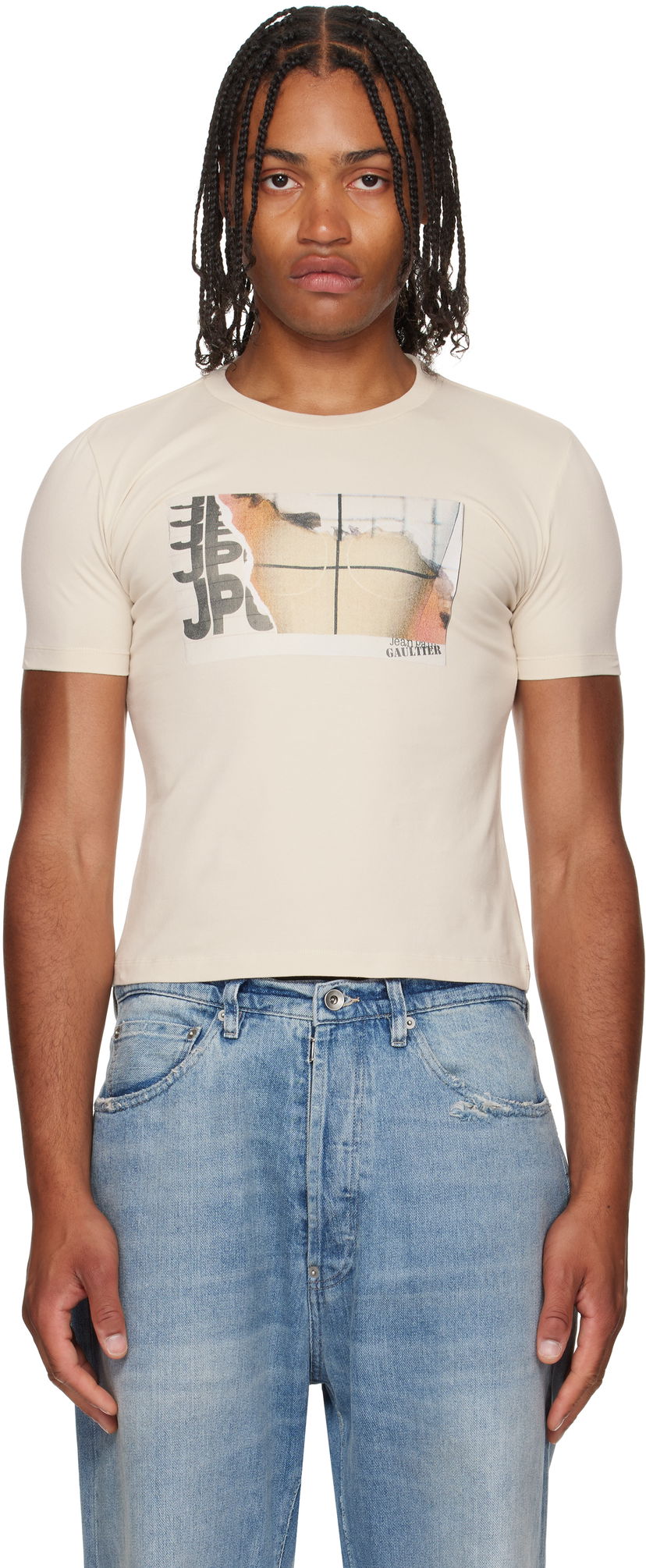 Majica kratkih rukava Jean Paul Gaultier Jean Paul Gaultier Printed T-Shirt Bež | 25/03-W-TO294-J002-691501