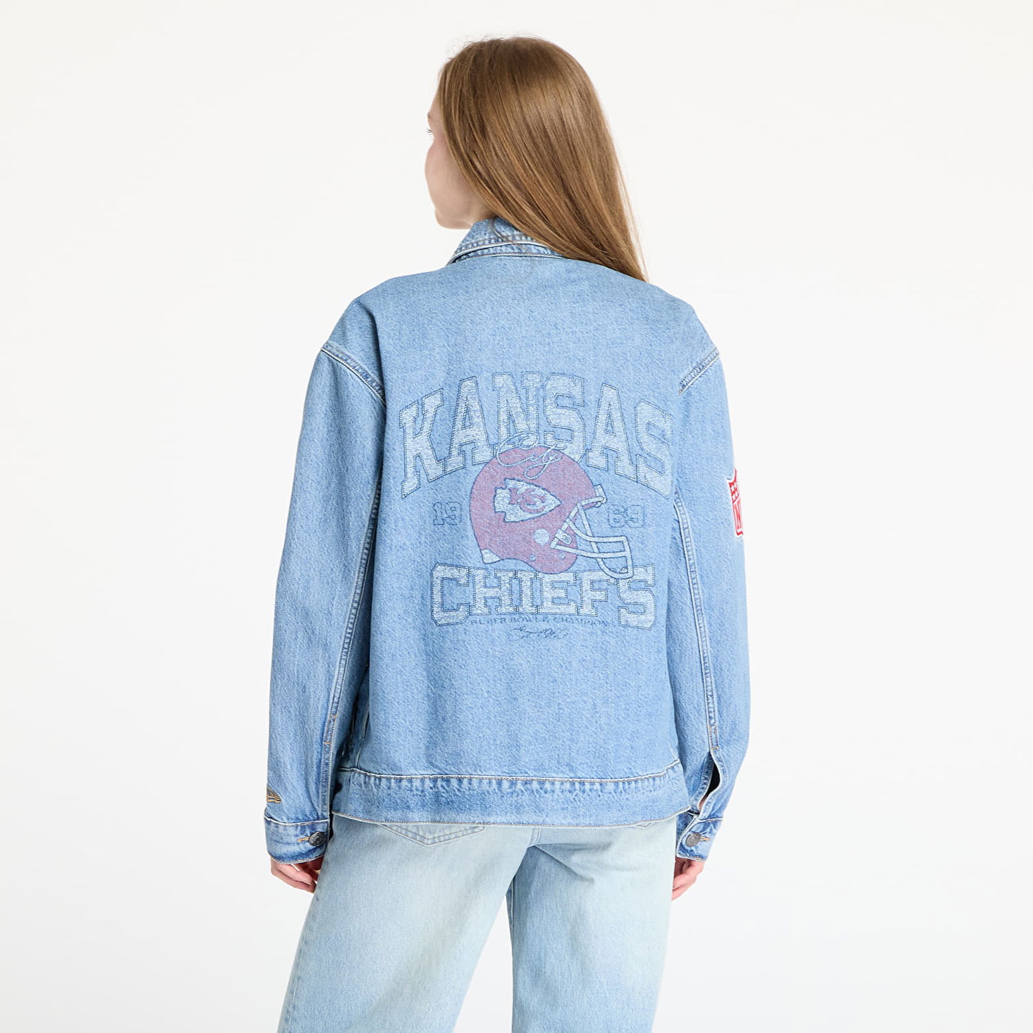 Jakna New Era New Era Kansas City Chiefs Denim Jacket Plava | 60667895, 1