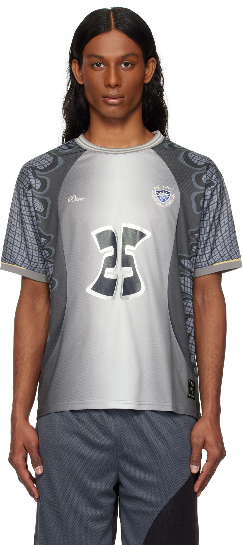 Dres Dime Dime Holy Flame Jersey T-Shirt Siva | DIME2SP257SIL