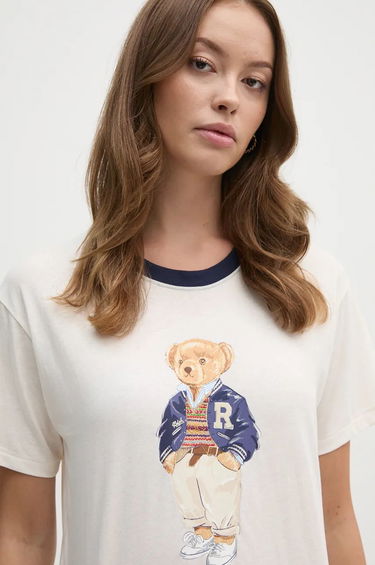 Majica kratkih rukava Polo by Ralph Lauren T-Shirt With Print Bijela | 211941205, 0