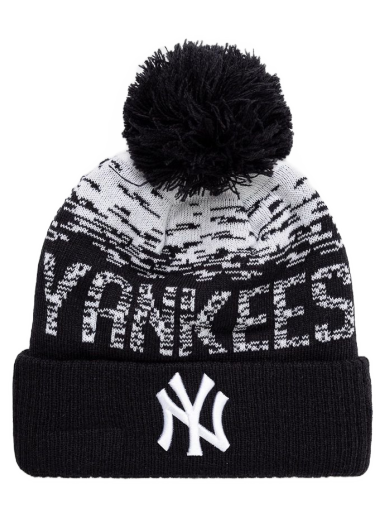 Kapica New Era New York Yankees Bobble Cuff Beanie Crna | 80536115