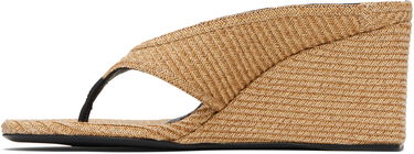 Tenisice i cipele Alaïa ALAÏA Cube Thong Mule Wedge Sandals Bež | AA3M105TK054, 2