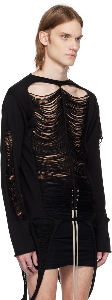 Džemper Rick Owens Rick Owens Hollywood Long Sleeve Sweater Crna | RR01E5671 KGRIDM, 1