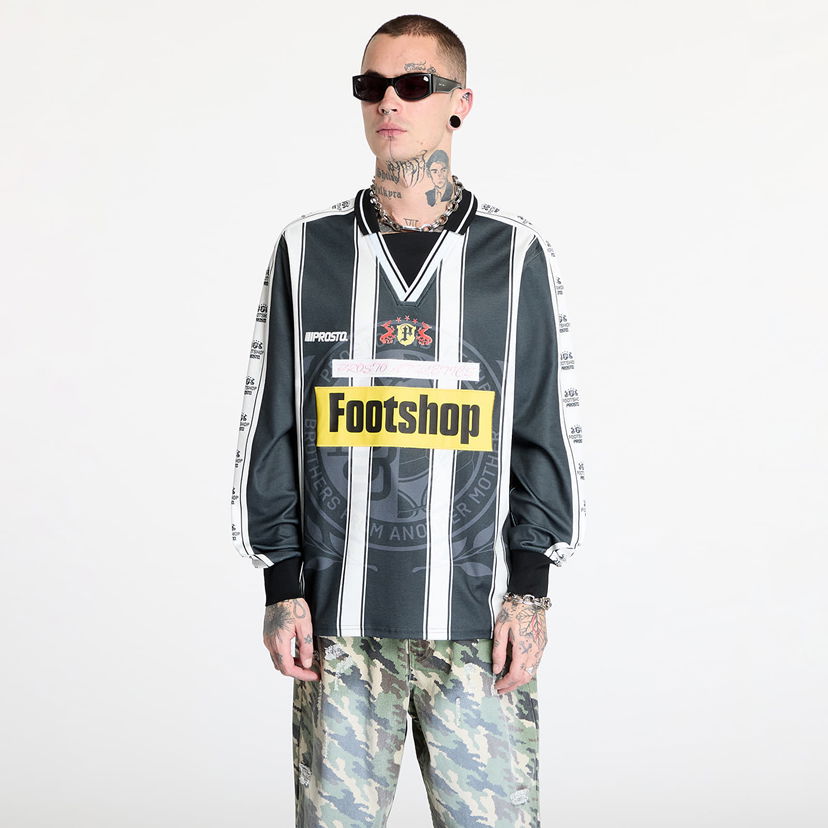 Dres Footshop FTSHP x PROSTO Striped Longsleeve Jersey Crna | FTSHP_414