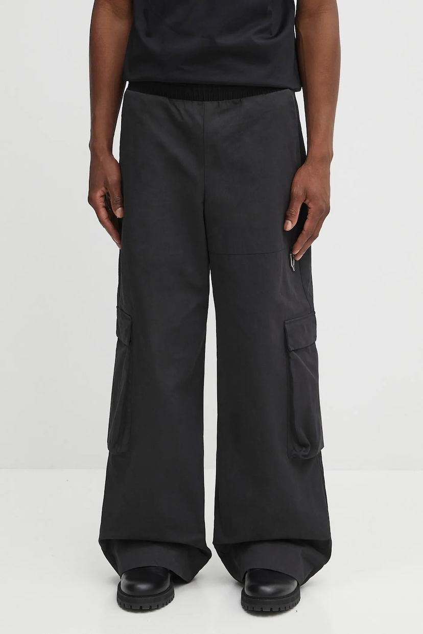 Cargo hlače HELIOT EMIL Heliot Emil PREAW25 Wide Leg Cargo Pants Crna | PREAW25.M.10.207.BLK01