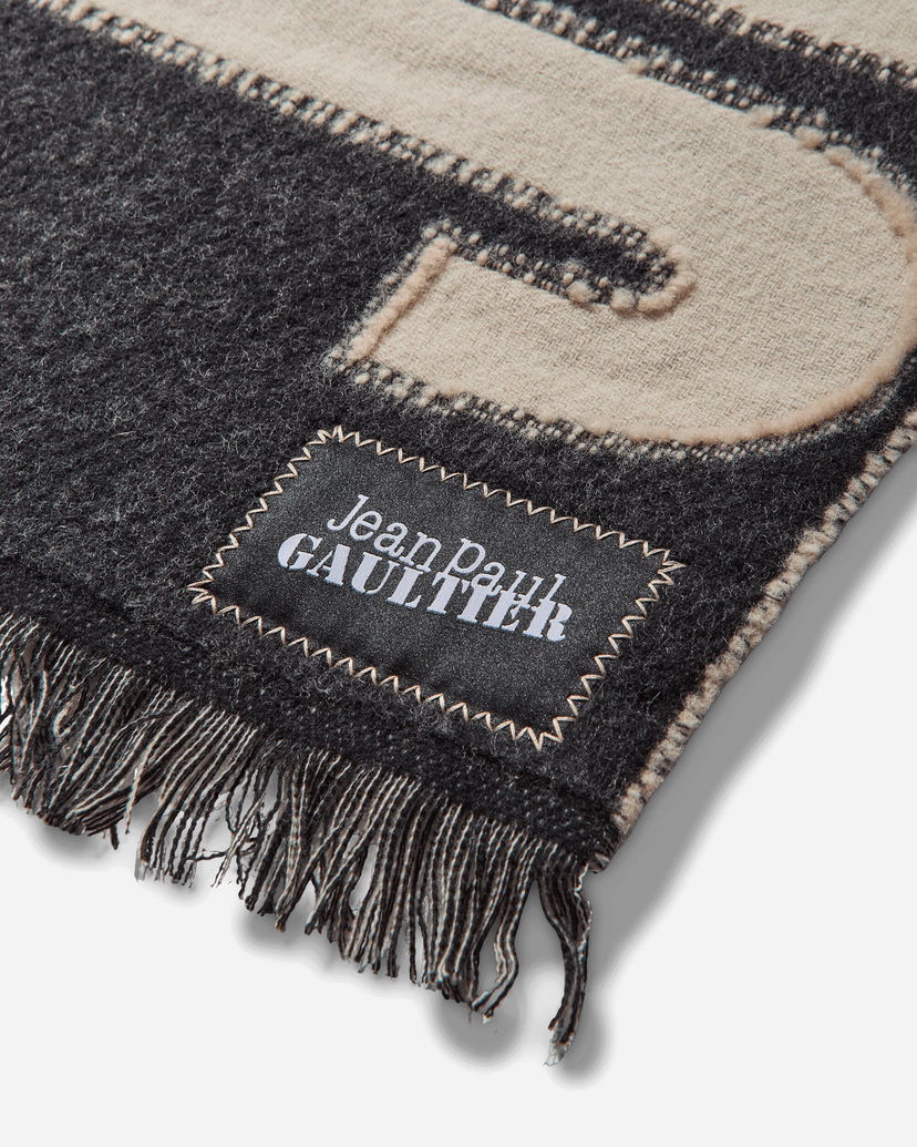 Šal Jean Paul Gaultier Jean Paul Gaultier Oversized Logo Scarf Crna | 2503UAC016W026 0300